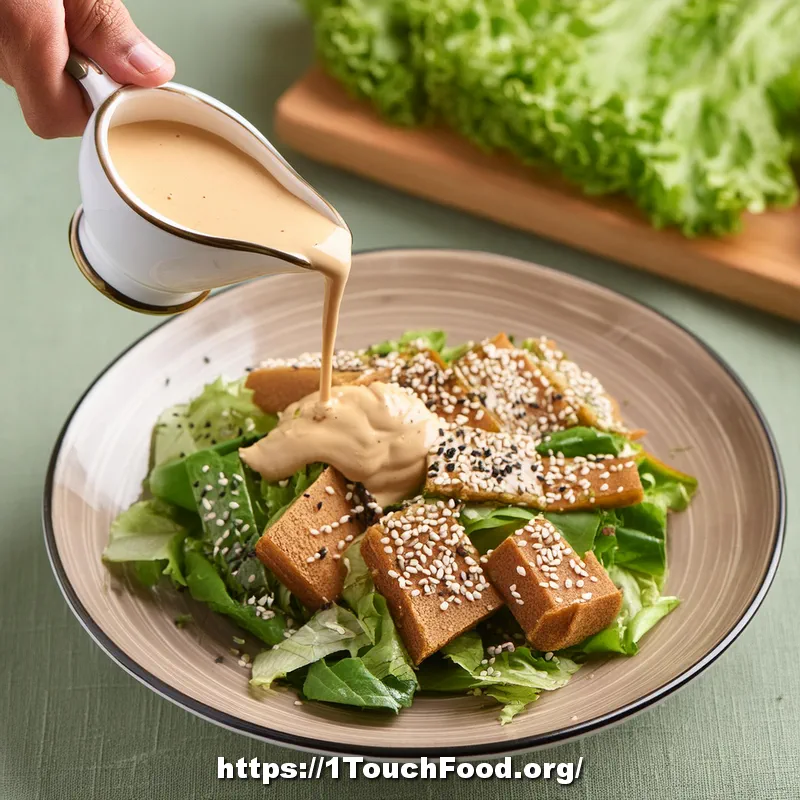 Tahini Dressing Salad for Athlete
