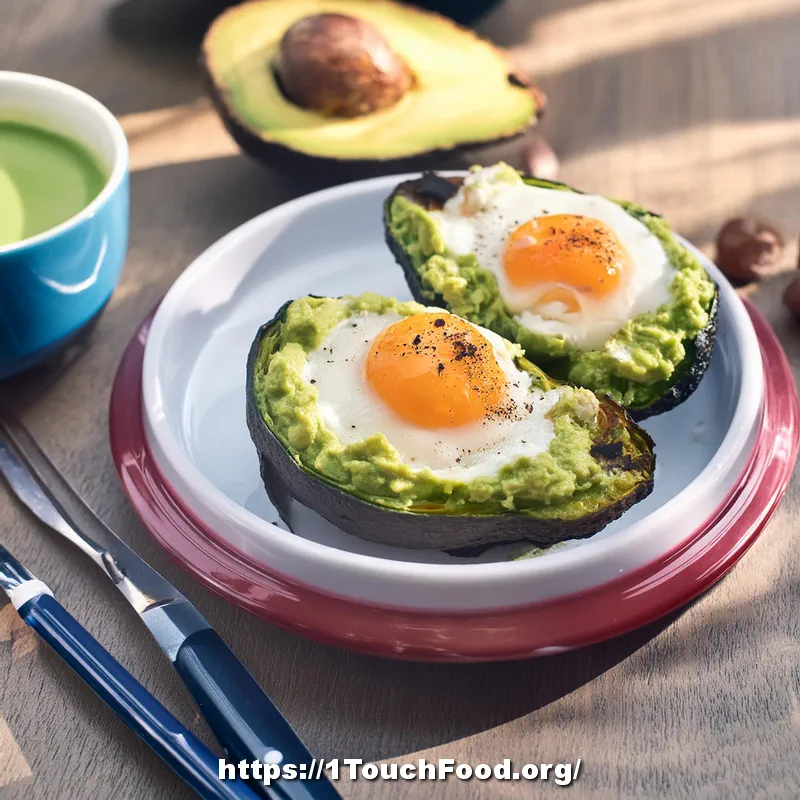 Sunny-Side Up Baked Avocado Eggs 