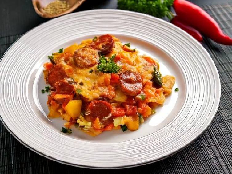 One-Pan Sausage and Veggie Bake