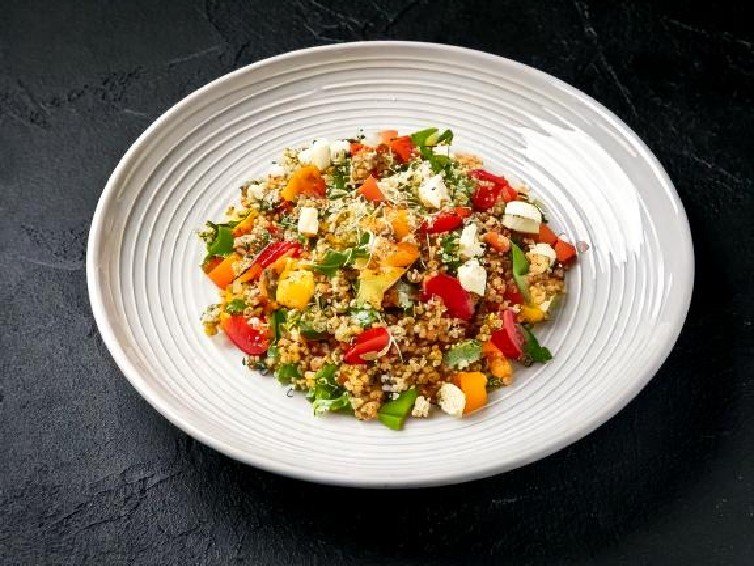 Quinoa Salad with Veggies and Feta Cheese Quinoa 
