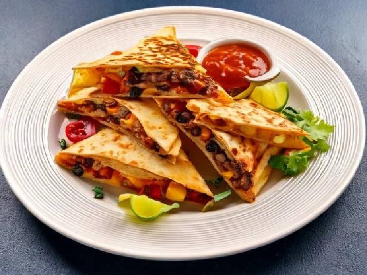Spicy Black Bean Quesadilla