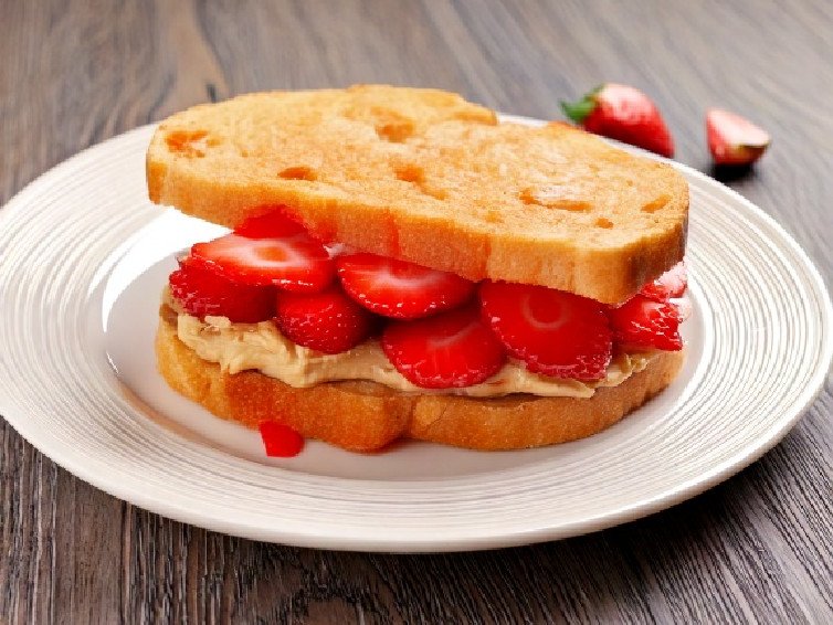 Almond Butter & Strawberry Delight Sandwich