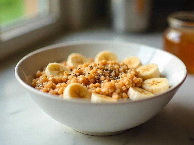 Peanut Butter Banana Quinoa Bowl