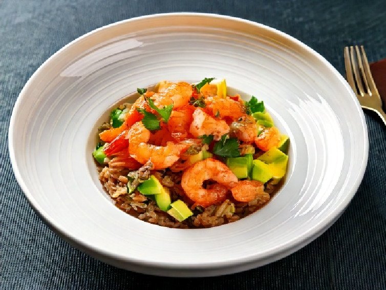 Shrimp & Avocado Brown Rice Bowl