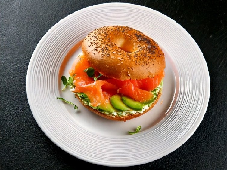 Smoked Salmon & Avocado Breakfast Bagel