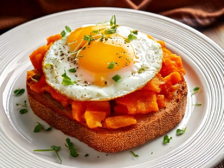 Sweet Potato & Egg Open-Face Sandwich