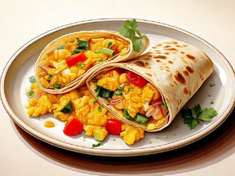 Tofu Scramble Breakfast Wrap