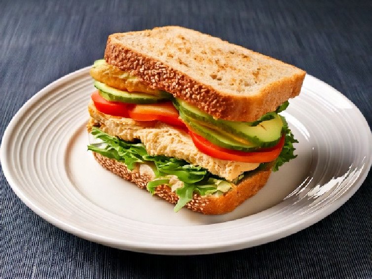 Turkey, Hummus & Veggie Sandwich