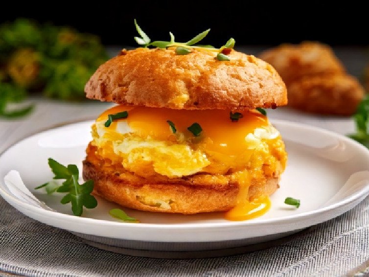 Vegetarian Egg & Cheese Muffin Sandwich