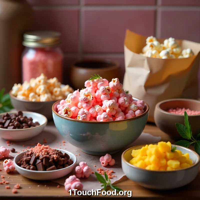 Chocolate-Drizzled Himalayan Pink Popcorn